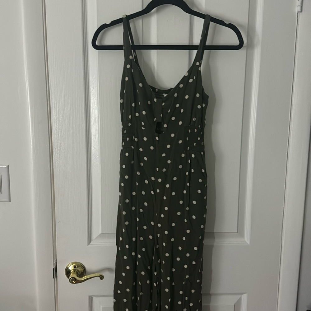 Aeropostale Green polka dot women’s romper size xs